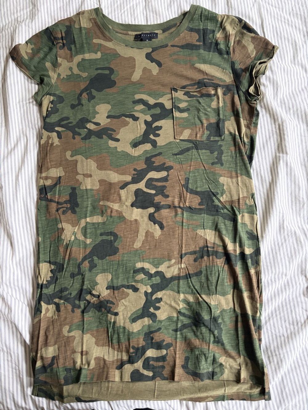 Sanctuary Camo Mini Dress - Olive, Brown, Black